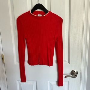 BDG red open back sweater